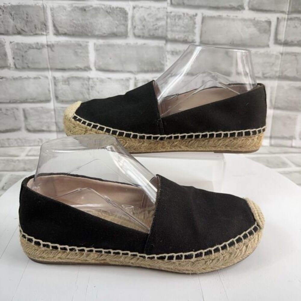 J.Crew Women's Size 8 Black Canvas Espadrille Slip-on Comfort Loafer Shoes - Picture 1 of 10